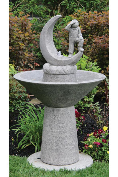 Astronaut Garden Fountain Man on the Moon Modern Cement Sculpture